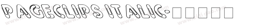 PageClips Italic字体转换